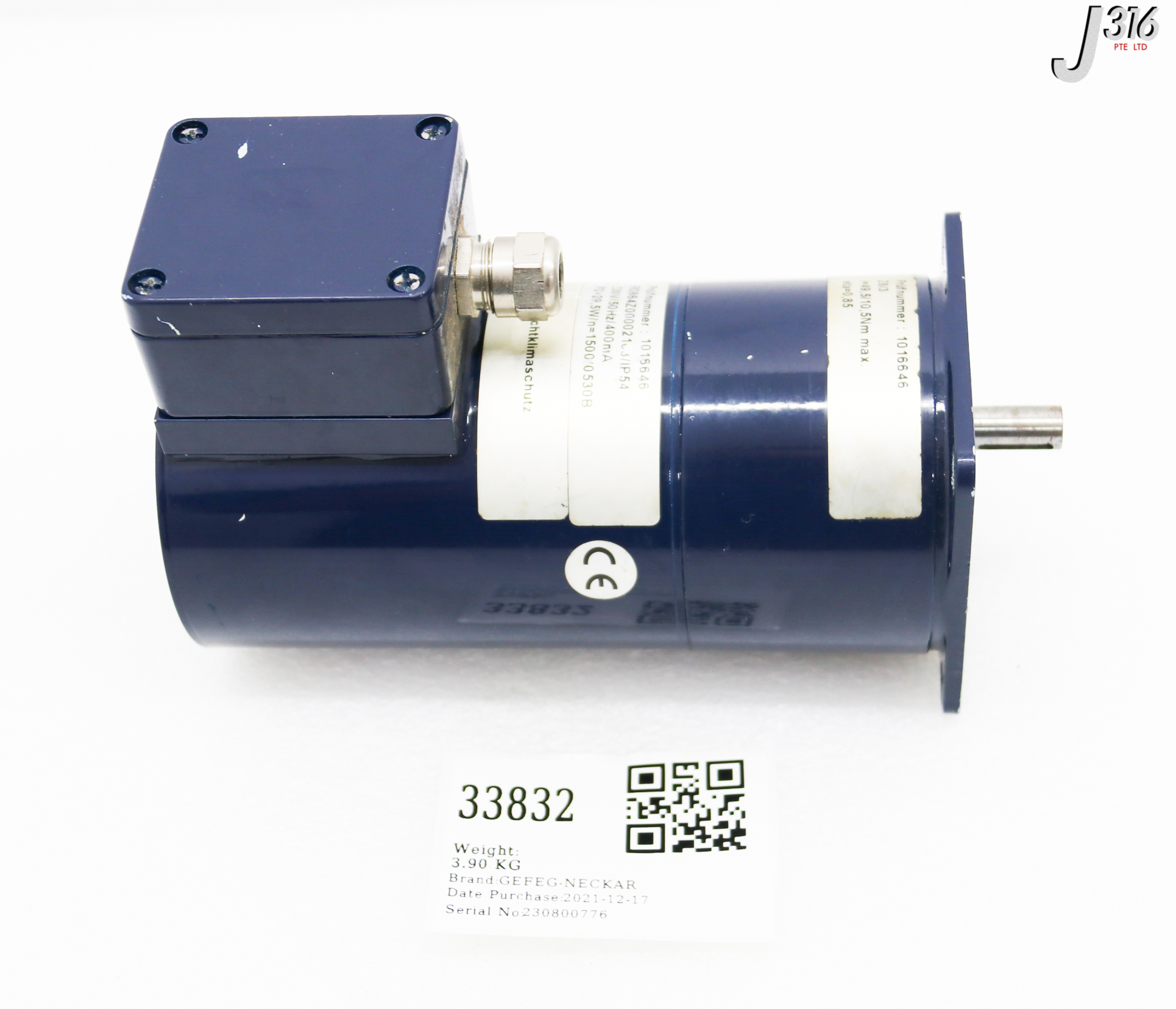 mino 33832 GEFEG-NECKAR GEARMOTOR ASSY RD864Z00002103/IP54 | eBay